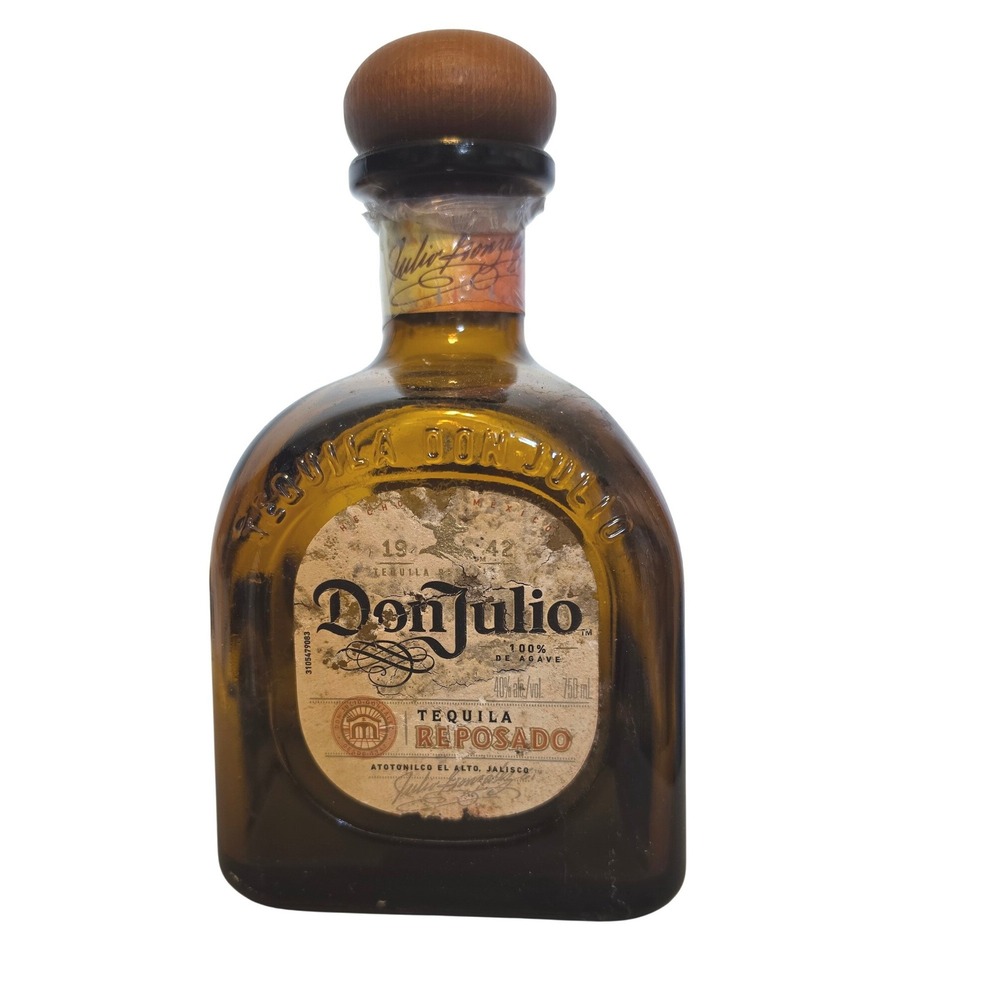 Don Julio Reposado Tequila Empty Bottle 750ml with Wood Stopper Collectible